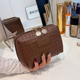 PORTABLE WOVEN PATTERN HIGH END COSMETIC BAG_CWAB4402