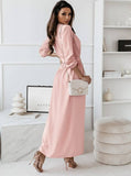 Temperament Waist Slim Skirt Long Sleeve Dress