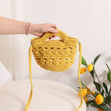 CROSSBODY HOLLOW COTTON WOVEN BAG BEACH BAG_CWAB1860