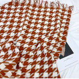 HOUNDSTOOTH TASSEL SCARF THICK WINTER WRAP_CWASC1463