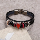 PERSONALIZED ANIME BRAIDED PUNK LEATHER BRACELET_CWMM4526