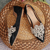 LACE PEARL BALLET FLATS FOR WOMEN BRIDAL STYLE_CWSHF0010