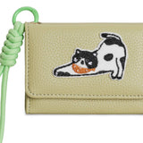 Cute Cartoon Cat Patch Trifold Short Wallet_Cwab06200