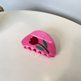 FRENCH ROSE ACETATE HAIRPIN SIMPLE TEMPERAMENT_CWAHA2142