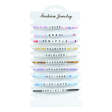MULTILAYER ELASTIC LETTER BEAD BRACELETS SET_CWAJE0711