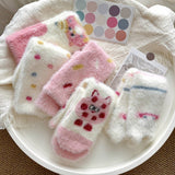 Warm And Cute Polka Dot Home Sleeping Socks_Cwms1056