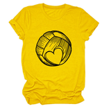 LOVE FOOTBALL T SHIRT CASUAL PLUS SIZE TOP_CWTTSL0509