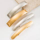 GOLD BRUSHED METAL SPRING HAIR CLIP FOR PONYTAILS_CWAHA6240