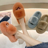 Wear Thick Bottom Of Plush Slippers Outside