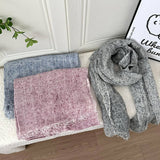 Contrast Color Spray Dyed Long Scarf Shawl_Cwasc1408