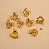 ORIGINAL DESIGN 18K STEEL BOW KNOT EARRINGS_CWMM8922