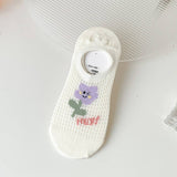 Women Cartoon Invisible Hollow Socks_Cwms0434