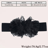 OVERSIZED TULLE FLOWER ELASTIC BELT FOR WOMEN_CWMM6423