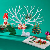 CHRISTMAS TREE SNOWFLAKE EARRINGS_CWAJE2397