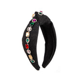 SIMPLE RHINESTONE KNOT DENIM HEADBAND_CWAHA2127