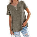 Versatile V-Neck Short-Sleeved Loose T-Shirt_Cwtbls02472
