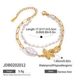 18K GOLD SHELL PEARL CHARM BRACELET_CWAJE4626