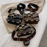 Trendy Checkered Pu Crossbody Bag For Women_Cwab1545