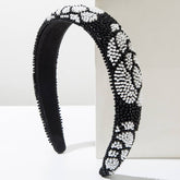 HAND SEWN RICE BEAD FLOWER HEADBAND_CWAHA1977