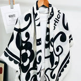 BOLD FLORAL ANIMAL SILK BLEND WRAP_CWASC0890