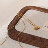 SMALL SKIRT FAN SHAPED TEARDROP NECKLACE_CWMM5585