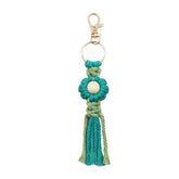 HAND WOVEN FLOWER KEYCHAIN_CWMM1563