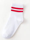 2 STRIPE COTTON MID SOCKS FOR WOMEN WHOLESALE_CWMS070