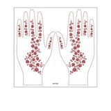 REALISTIC HENNA TATTOO STICKERS BROWN RED LACE_CWMM8361