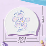 Womens Silicone Swim Cap Long Hair Waterproof_Cwmm6716