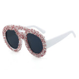 DOUBLE BEAM LARGE FRAME ROUND SUNGLASSES_CWASG0853