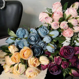 Vintage 2-Head Burnt Edge Mini Rose Bouquet_Cwmm6575