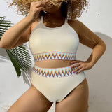 SEXY HIGH WAIST BIKINI PLUS SIZE SWIMWEAR_CWMW0234