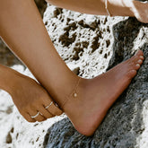 18K GOLD FIGARO CHAIN ANKLET STAINLESS STEEL_CWAJE4754