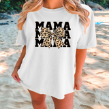 LEOPARD BOW PRINT T SHIRT LOOSE FIT FOR WOMEN_CWTTS1461