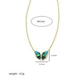 BUTTERFLY TEMPERAMENT VERSATILE ZIRCON NECKLACE_CWMM3752