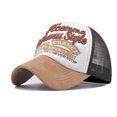 SUMMER COLOR BLOCK MESH OUTDOOR HAT TRUCKER HAT_CWAH1365