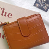 Minimalist Croc Pu Mini Zipper Wallet_Cwab06266