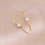 Light Luxury Freshwater Baroque Pearl Earrings