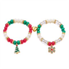 CHRISTMAS SNOWFLAKE PENDANT MAGNETIC BRACELET_CWAJE2387