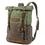 Vintage Waxed Canvas Hiking Backpack_Cwab5525
