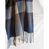 MELANGE PLAID SCARF SOFT FAUX CASHMERE FALL WRAP_CWASC1004