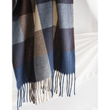 MELANGE PLAID SCARF SOFT FAUX CASHMERE FALL WRAP_CWASC1004