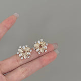 FASHIONABLE FLOWER ZIRCON STUD EARRINGS_CWAJE1333