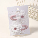 FRESH DAISY HAIR CLIP SET HANDMADE FABRIC CLIPS_CWAHA6712