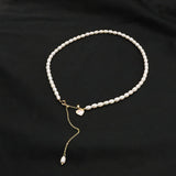 Womens Natural Freshwater Pearl Necklace