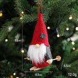 FABRIC SANTA RUDOLPH DOLL HOLIDAY DECORATION_CWMM9685