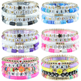 MULTILAYER ELASTIC LETTER BEAD BRACELETS SET_CWAJE0711