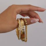 Titanium Zircon Open Bangle, No Fade, Luxury