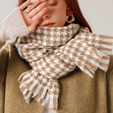 Women Fashion Sweet Thousand Birds Plaid Scarf