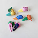 CHILDRENS FABRIC HEART CLOVER EDGE HAIRPIN_CWAHA1848